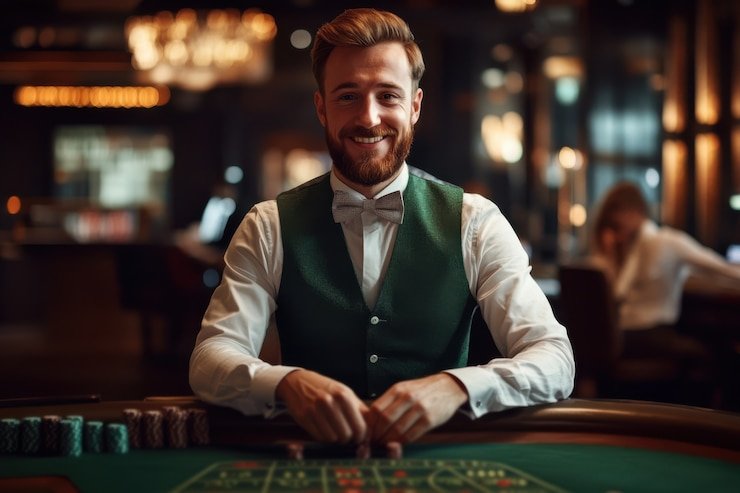 Live Casino studio cia toto dengan dealer dan multi-kamera
